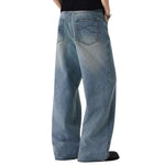 Light Blue Vintage Wash Baggy Jeans