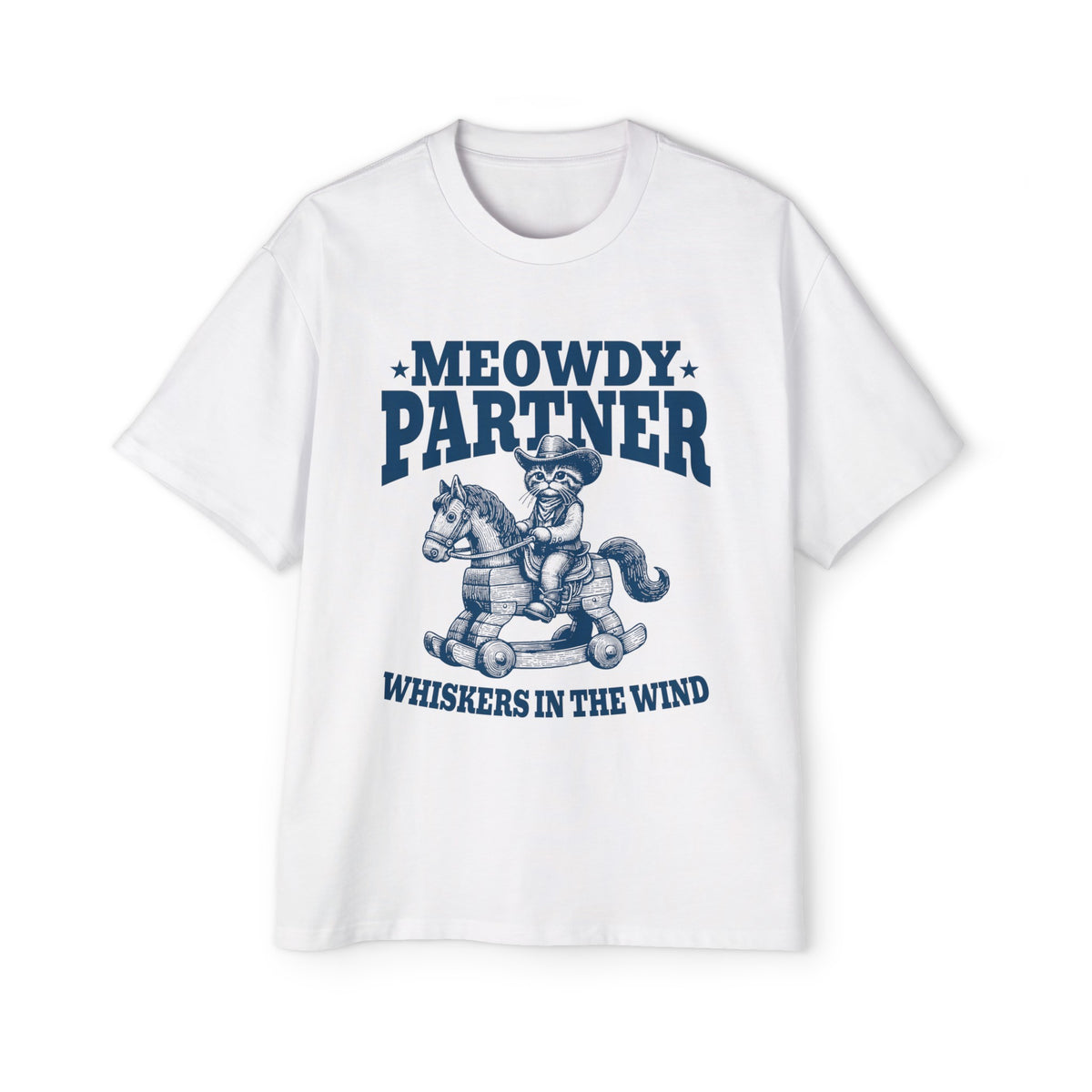 Meowdy Partner Cowboy Cat Graphic Tee-INNBLAC Fashion Apparel
