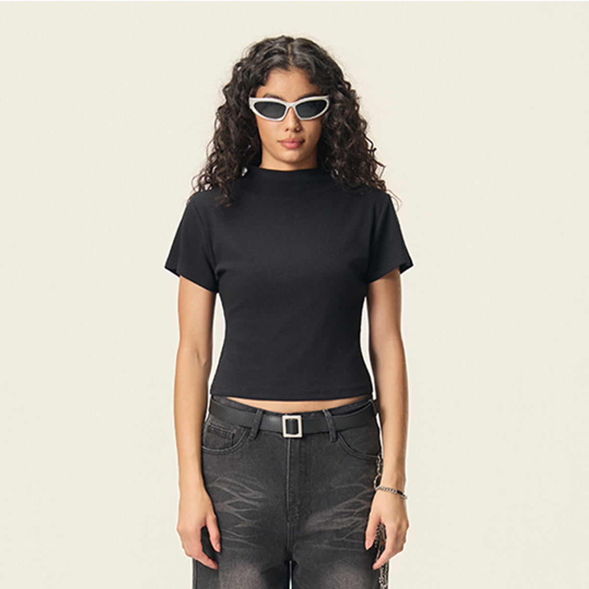 Minimal Textured Knit Fit T-Shirt