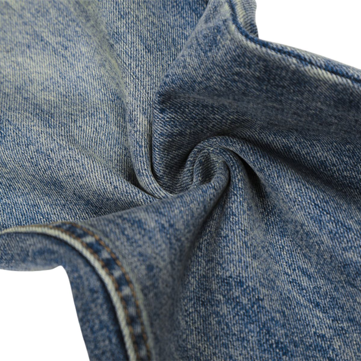 Men's Mid-Rise Straight-Leg Washed Denim Pants �Vintage Casual