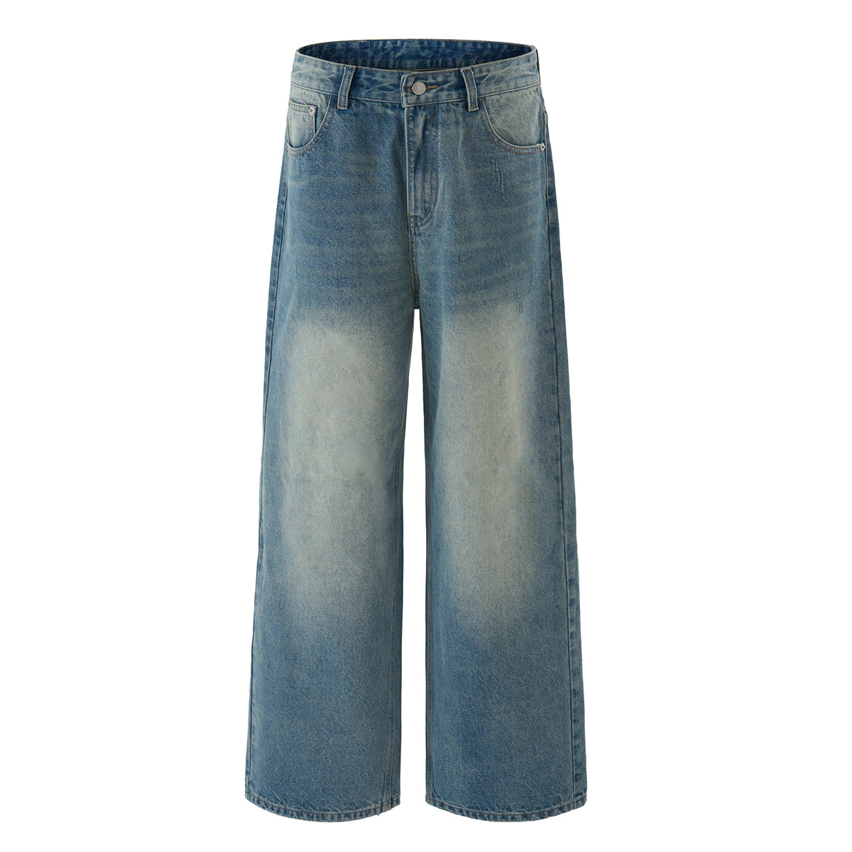 High Rise Wide Leg Vintage Light Wash Jeans
