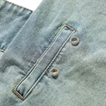 Shorts vaqueros con mariposas bordadas y adornados con perlas