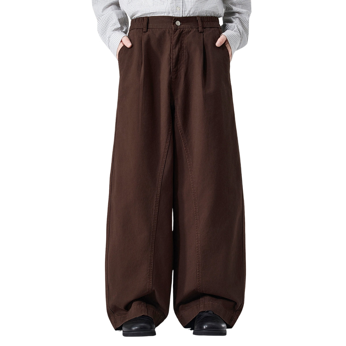 Relaxed Fit Wide Leg Casual Pants