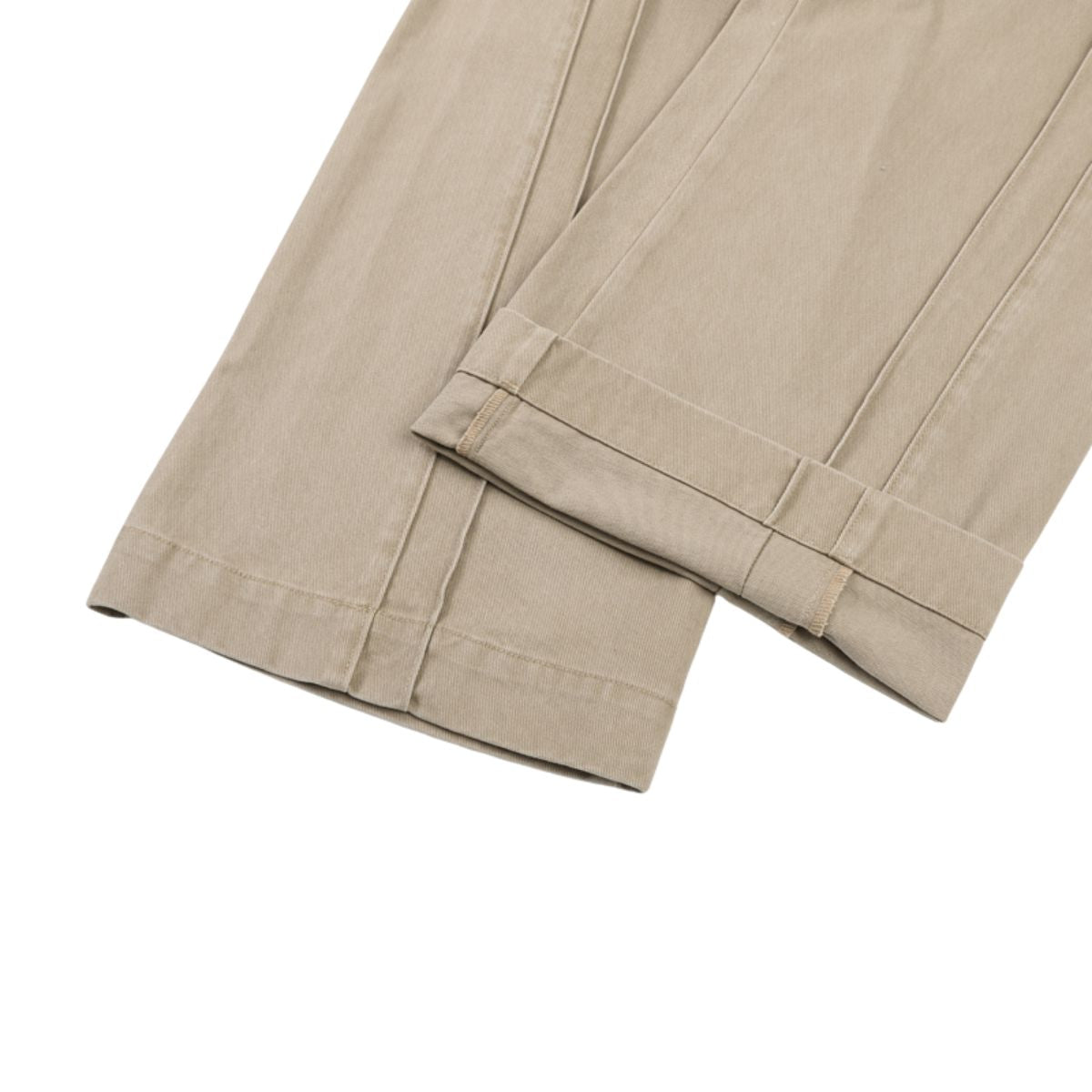 Seam‑Detail Wide‑Leg Twill Pants