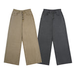 Button Fly Relaxed Fit Baggy Straight Leg Vintage Work Pants