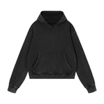 Washed Distressed Loose Casual Hoodie