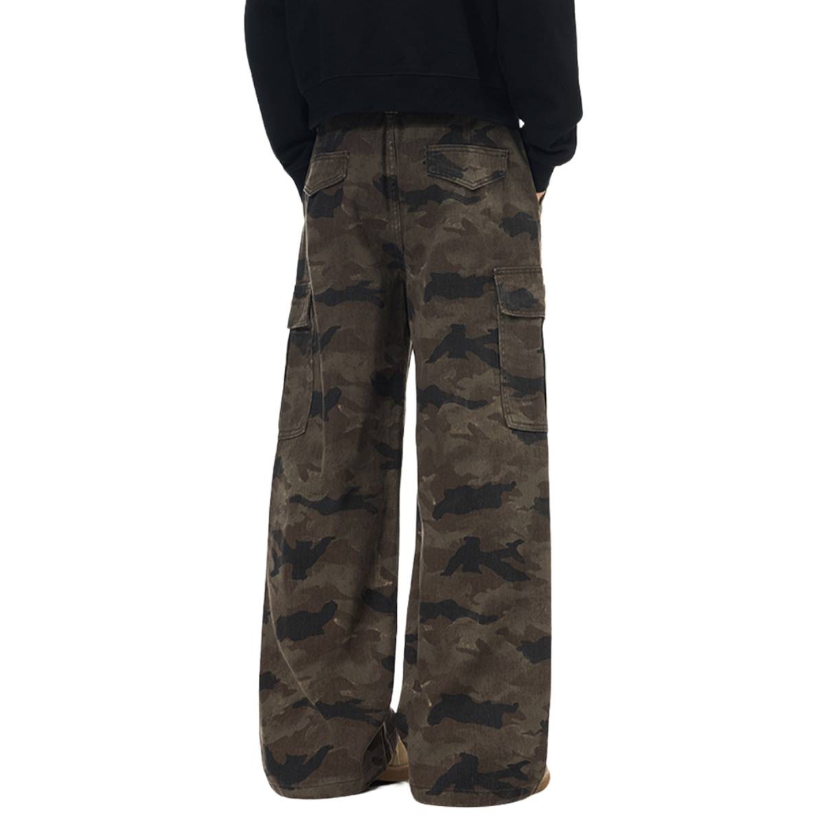 Vintage Camo Heavy Wash Relaxed Cargo Pants