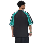 Breathable Mesh Contrast Retro Outdoor Activity Tee