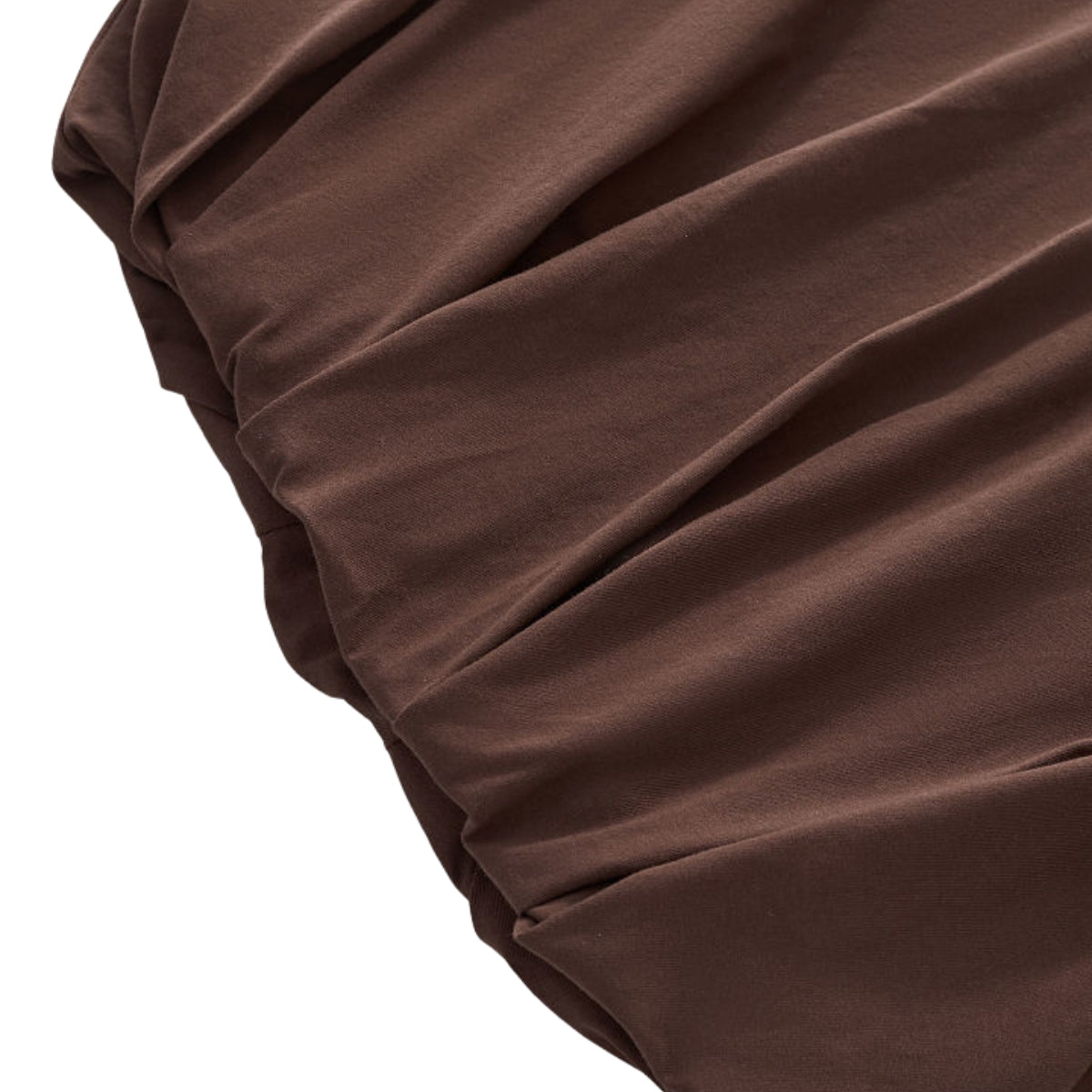 Double-Layer Bubble-Hem Cropped Streetwear Tee