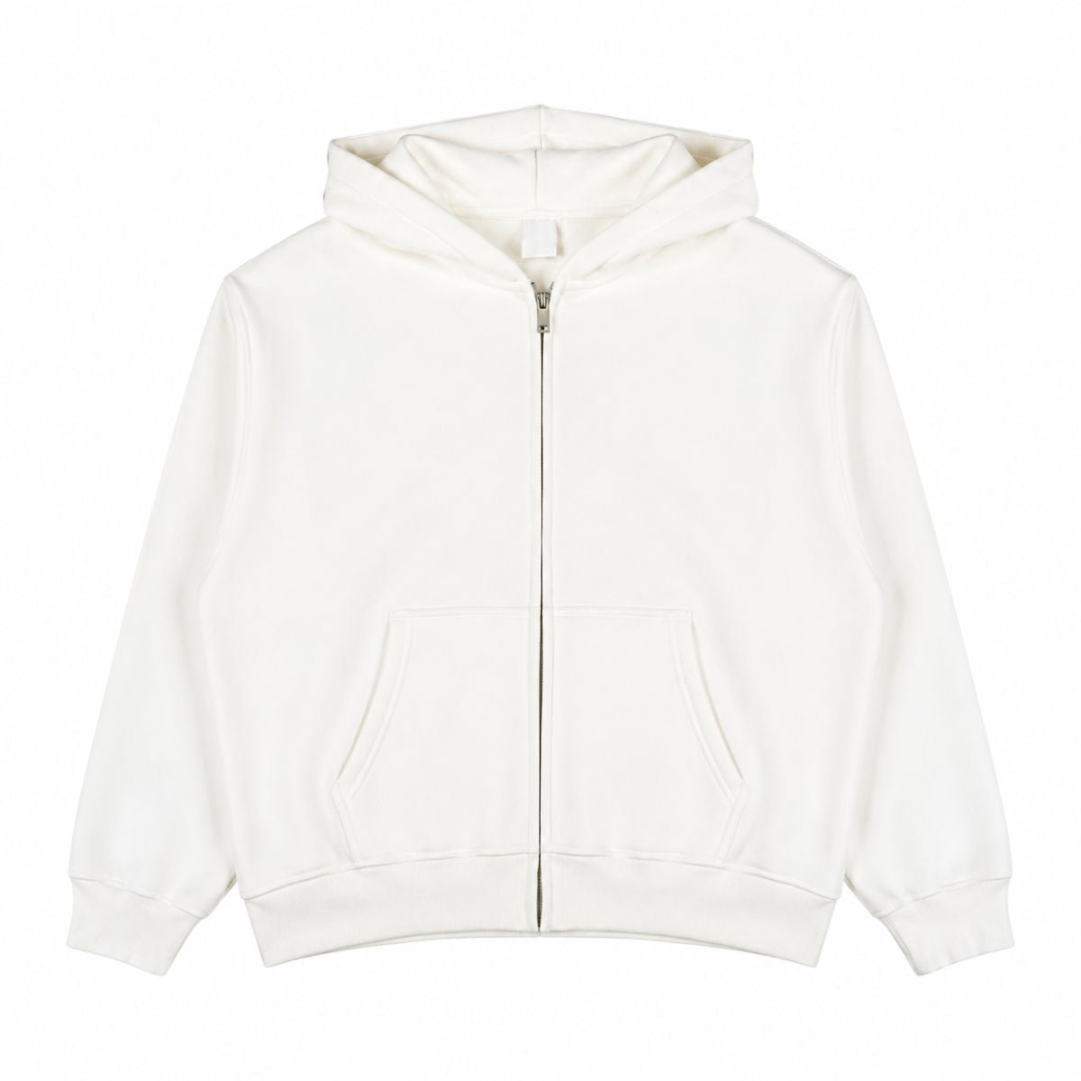 Boxy Cropped 340G Thermal Fleece Zip Hoodie