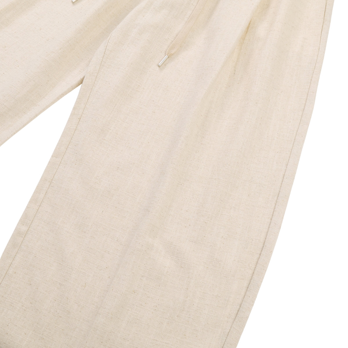Solid Tint Linen-Blend Barrel Pants