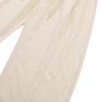 Solid Tint Linen-Blend Barrel Pants