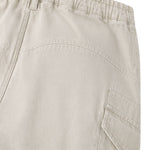 Washed Solid Wide Relaxed Workwear Pants