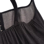 Falda vaquera con bordado de perlas y lavado vintage