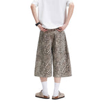 Retro Leopard Baggy Bermuda Shorts