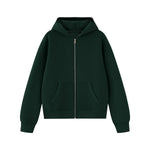 Fleece‑Lined Zip Up Vintage Regular Fit Hoodie