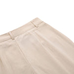 Old Money Cotton Linen Wide Leg Trousers