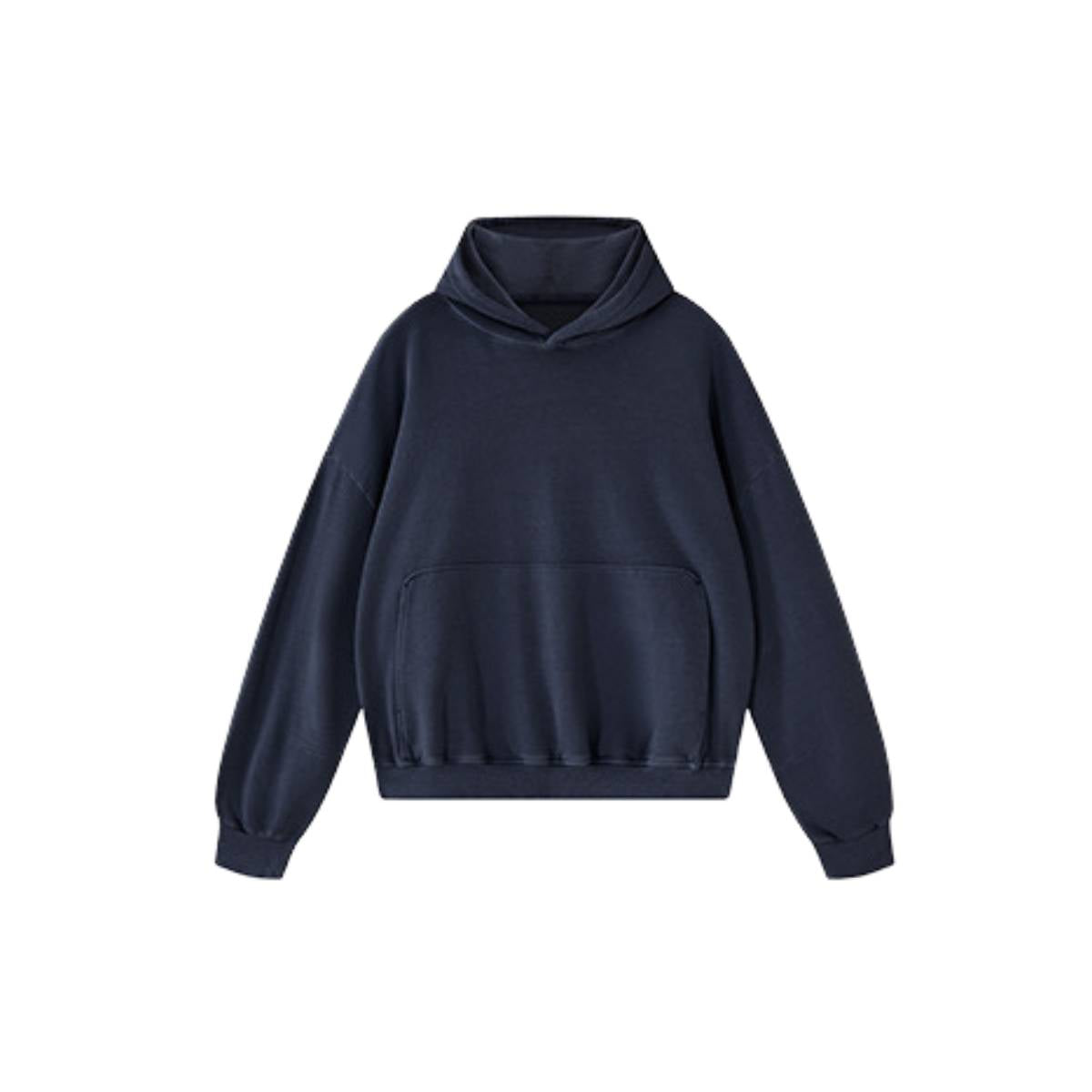 Sudadera con capucha pesada de color sólido