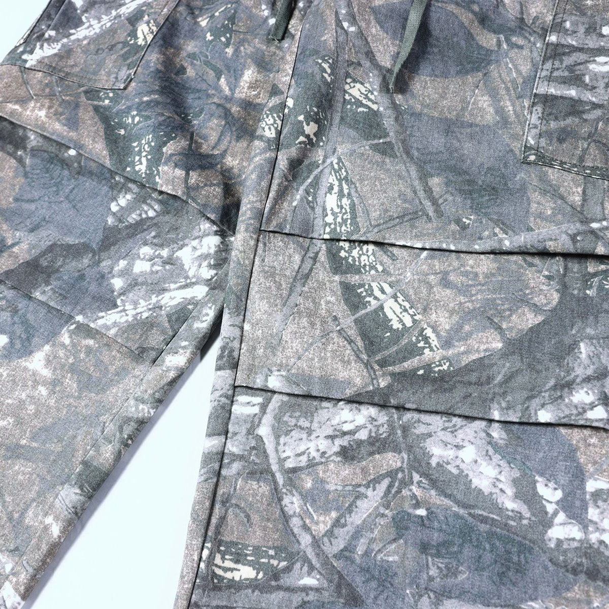 Camo Print Multi Pocket Cargo Drawstring Waist Pants