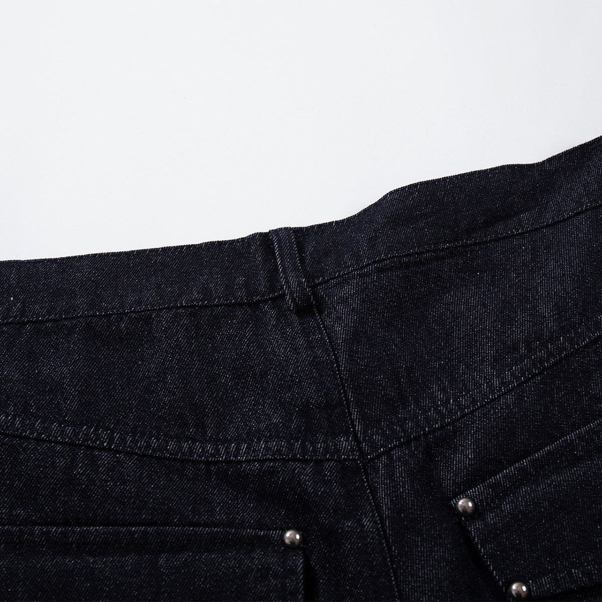 High Waisted Relaxed Fit Button Fly Vintage Blue Jeans