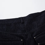 High Waisted Relaxed Fit Button Fly Vintage Blue Jeans