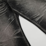 American High-Street Black Washed Flared Jeans