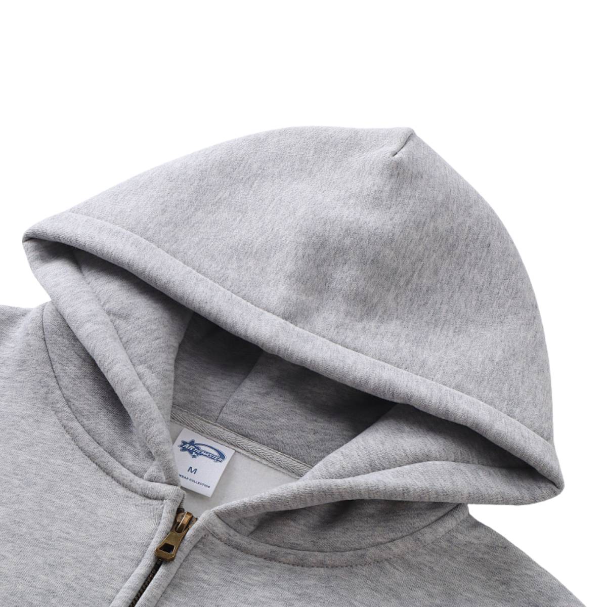 Sudadera con capucha y cremallera lavada de doble cursor