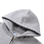 Sudadera con capucha y cremallera lavada de doble cursor