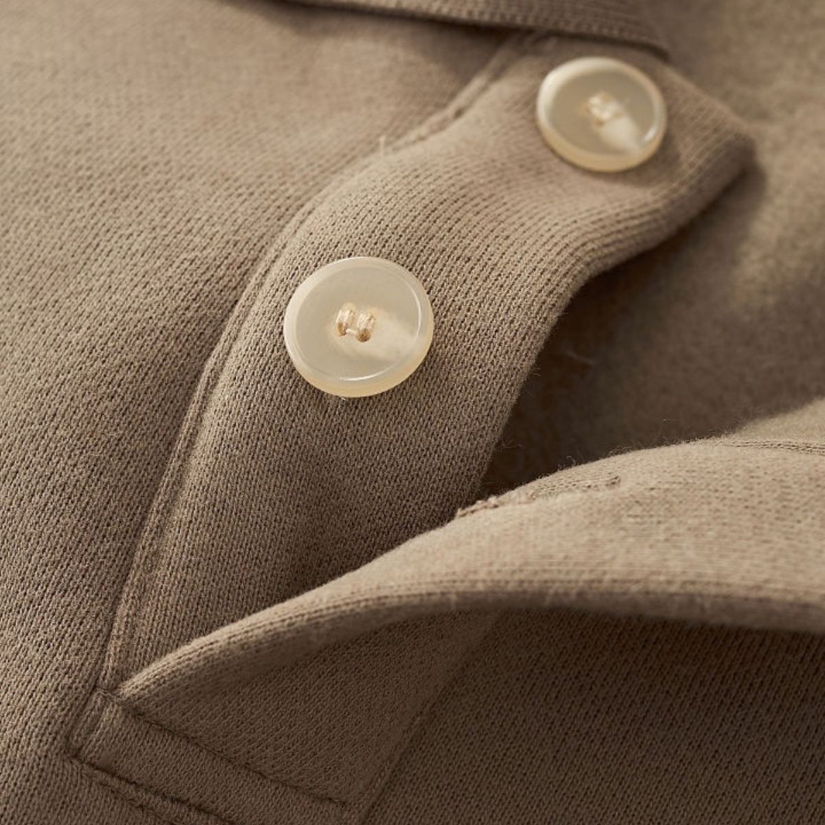Old Money Cropped Polo Collar Fleece Sweatshirt