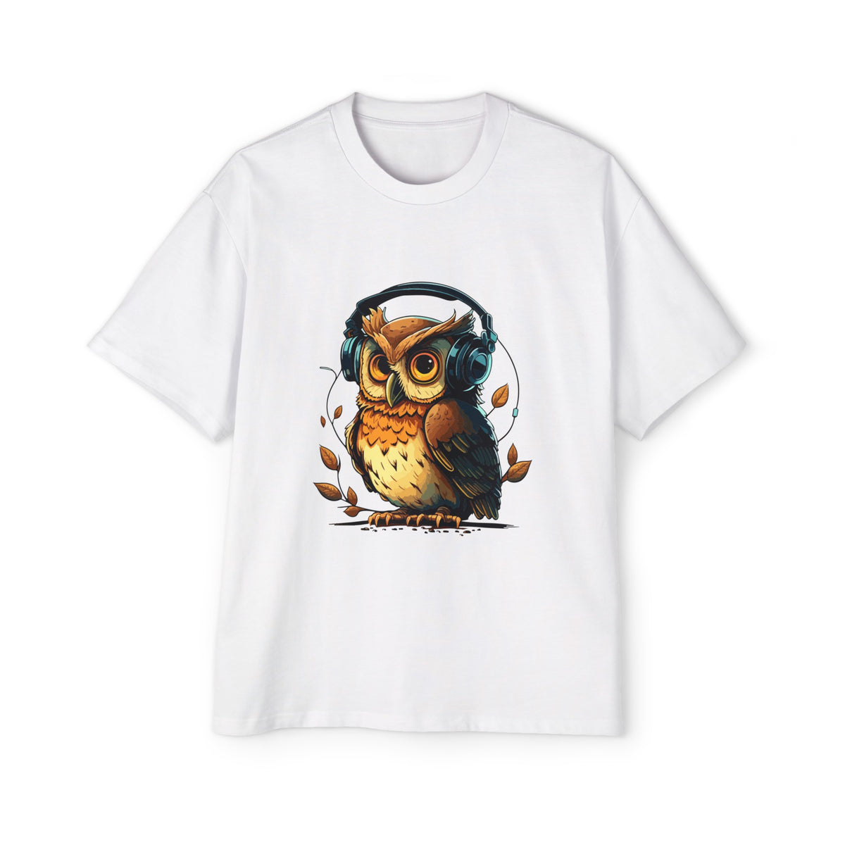 Owl With Headphones Vintage Graphic Tee-INNBLAC Fashion Apparel