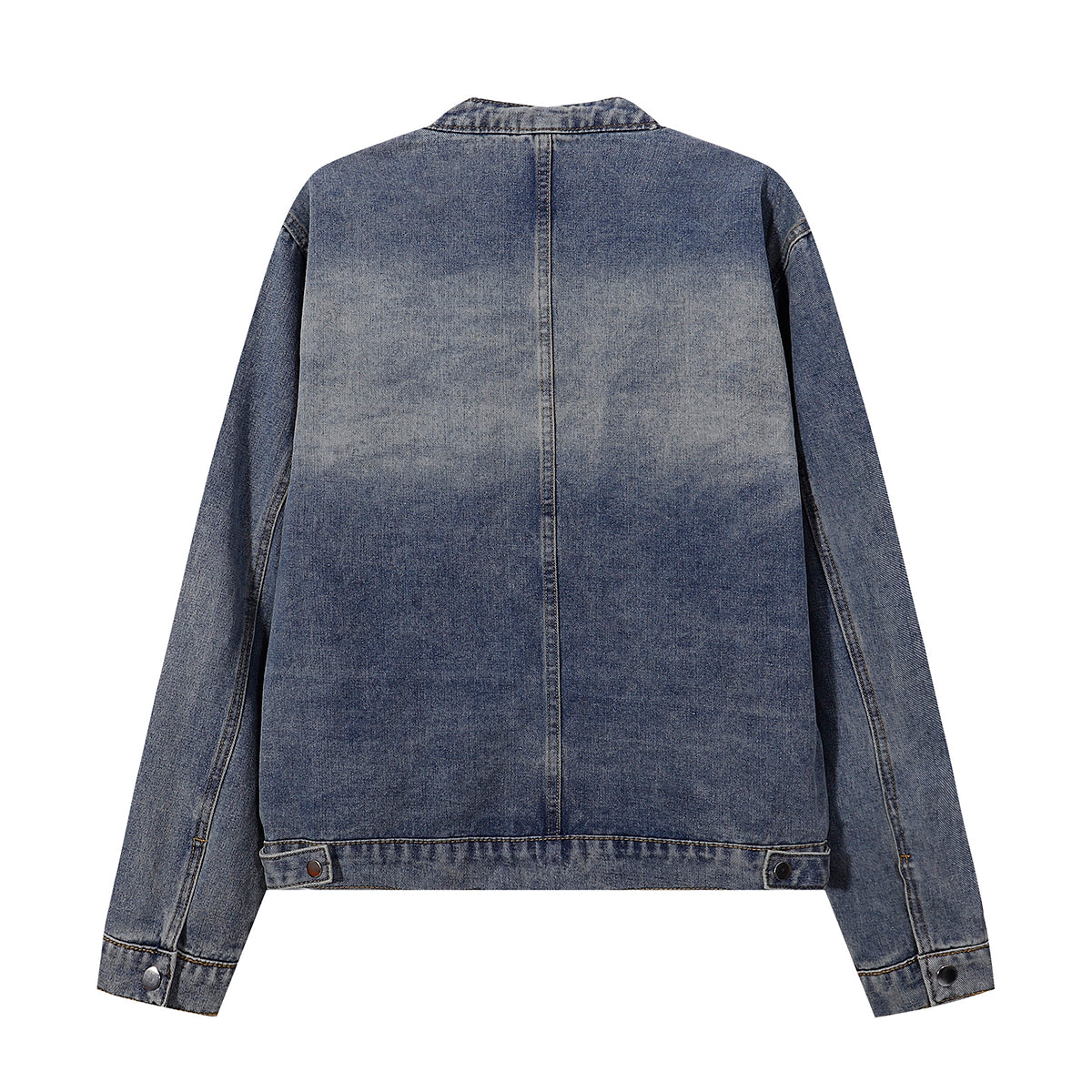 Zip-Up Baggy Denim Jacket