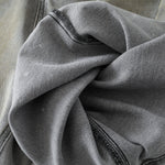 Splash Print Distressed Wash Denim Bermuda Shorts