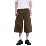 Vintage Washed Cleanfit Straight Cut Wide Leg Denim Shorts