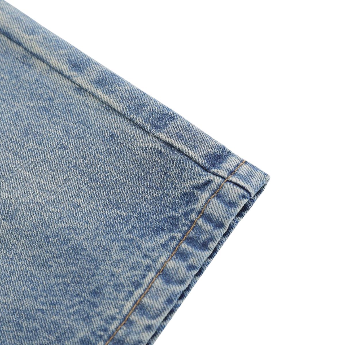 Vintage Washed Whiskered Slim Flare Jeans