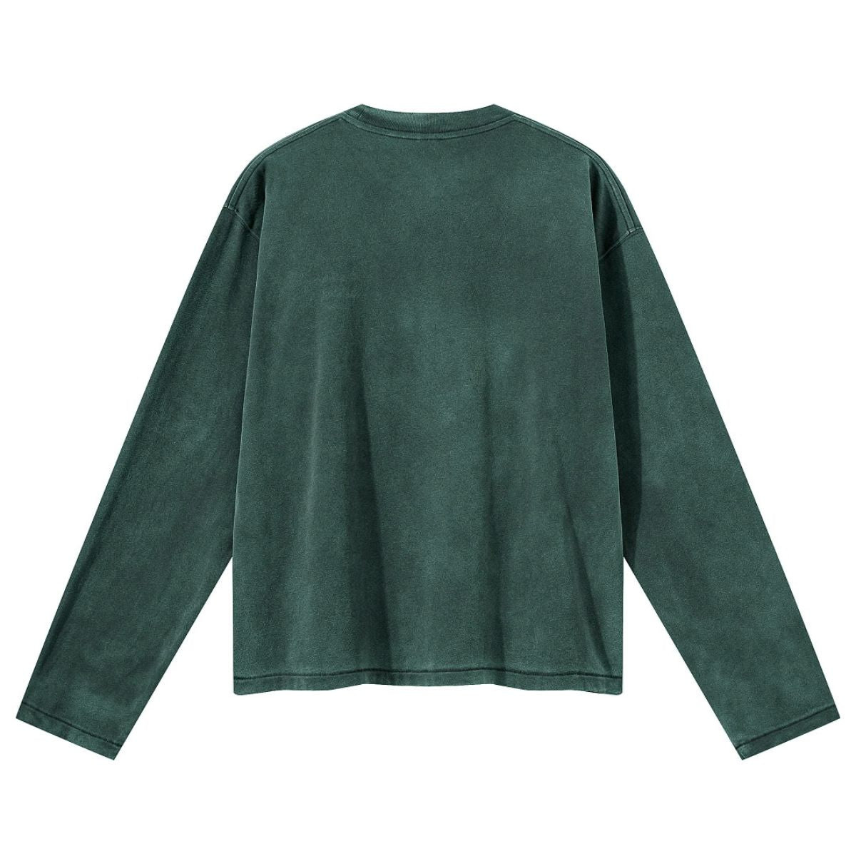 Whisker Wash Frayed Soft Brushed Vintage Long Sleeve Tee