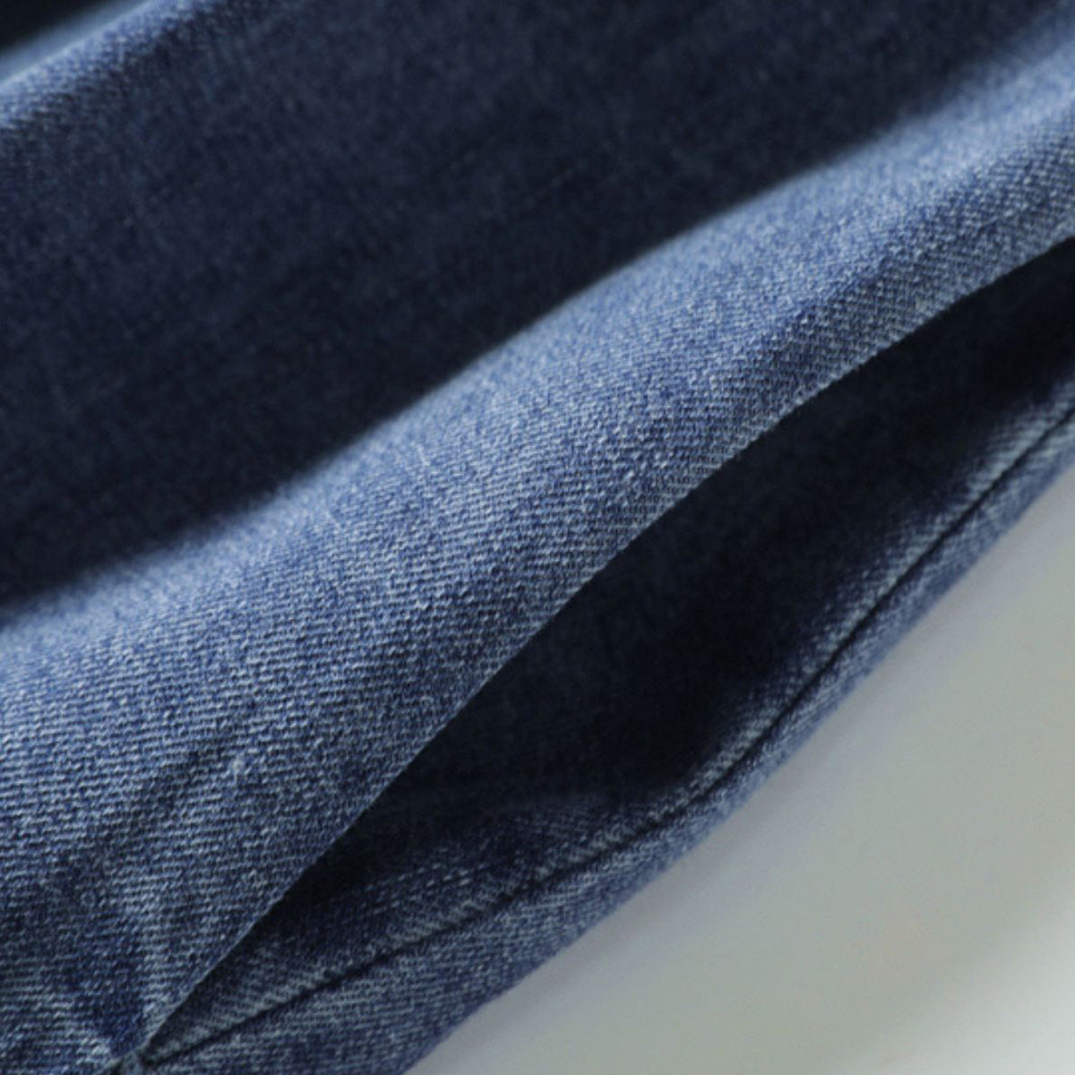 Vestido camisero vaquero de manga corta con patchwork