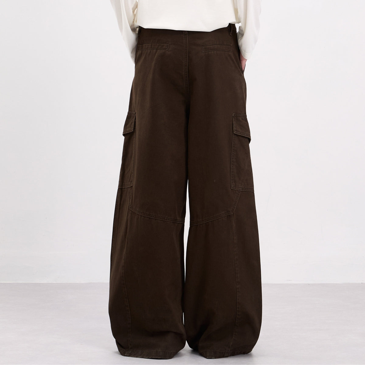Vintage Baggy Paneled Straight-Leg Cargo Pants