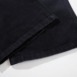 Black Wide Leg Jeans Snake Print Faded Detailing