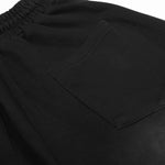 Studded 67 Print Black Wide Leg Sweatpants