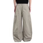 Washed Wrinkled Barrel with Zipper Pockets Cargo Pants