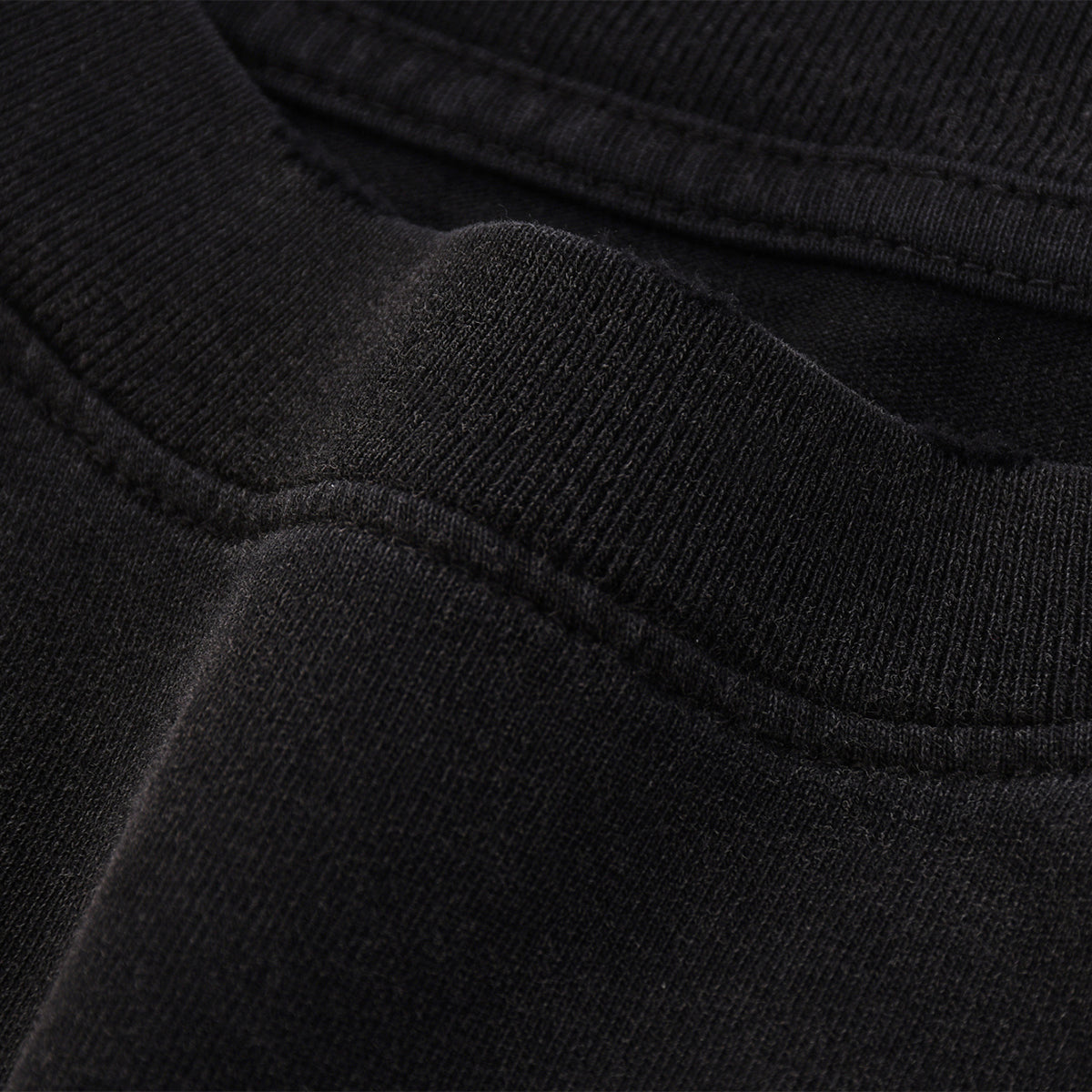 Black Washed Cotton Ripped Boxy Tee 270gsm