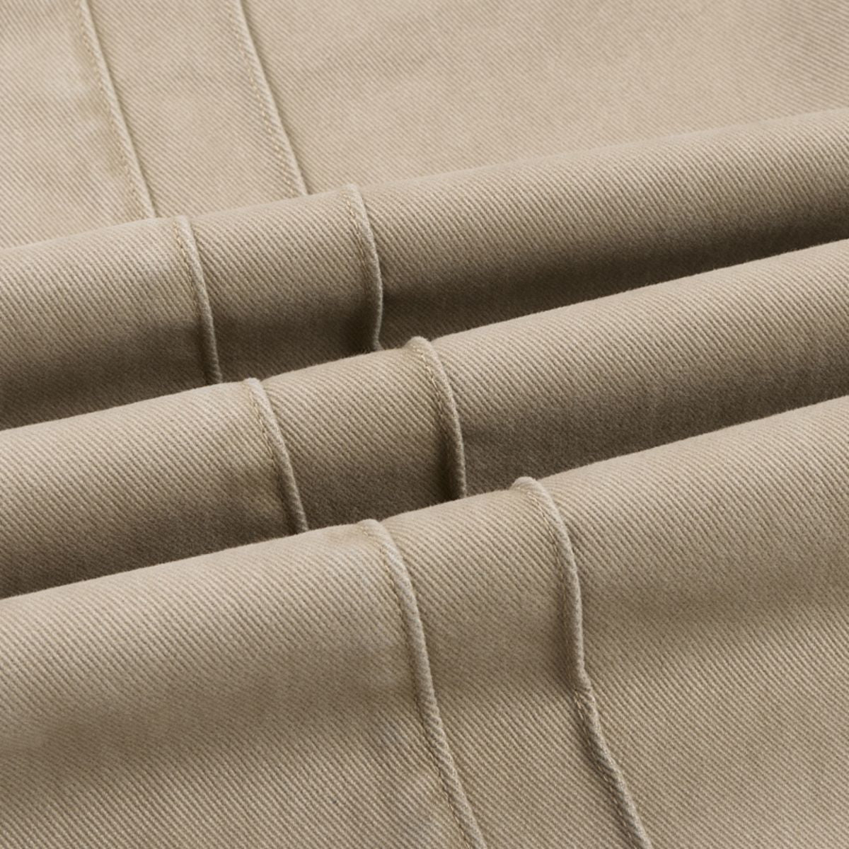 Seam‑Detail Wide‑Leg Twill Pants