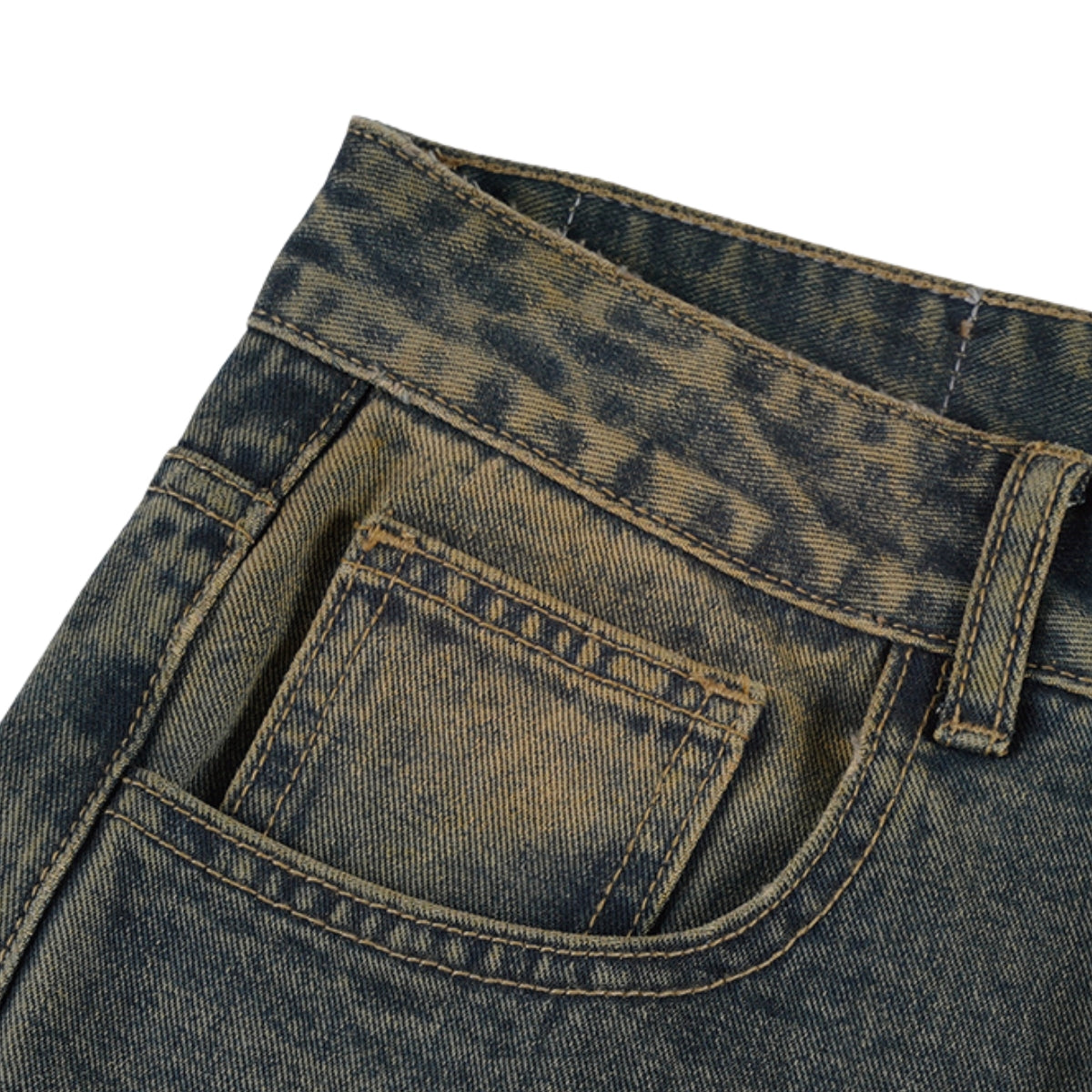 Light Blue Vintage Wash Baggy Jeans