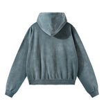 Monkey Wash Ripped Distressed Cotton Pullover Hoodie