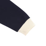 Women's Heavyweight Washed Color Block Collared Long Sleeve Sweatshirt