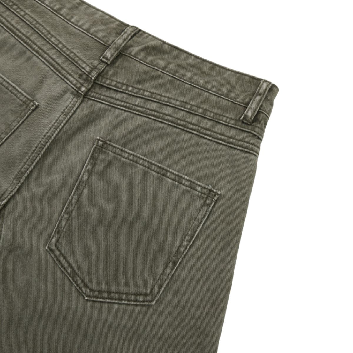 Vintage Washed Curved‑Seam Baggy Wide‑Leg Trousers