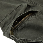 Men's Distressed Washed Denim Cargo Pants Punk Street Loose Zipper