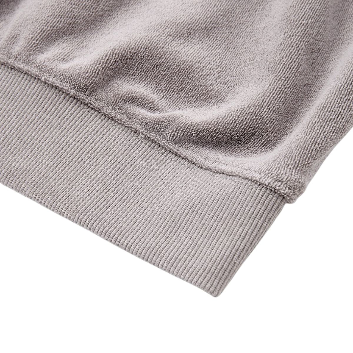 Retro Terry Cloth Polo Collar Sweatshirt