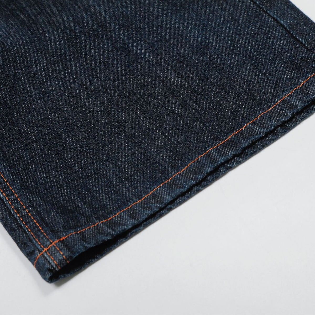 Patchwork Curved Wide-Leg Raw Denim Premium Jeans