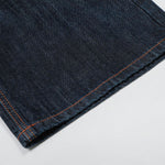 Patchwork Curved Wide-Leg Raw Denim Premium Jeans